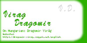 virag dragomir business card